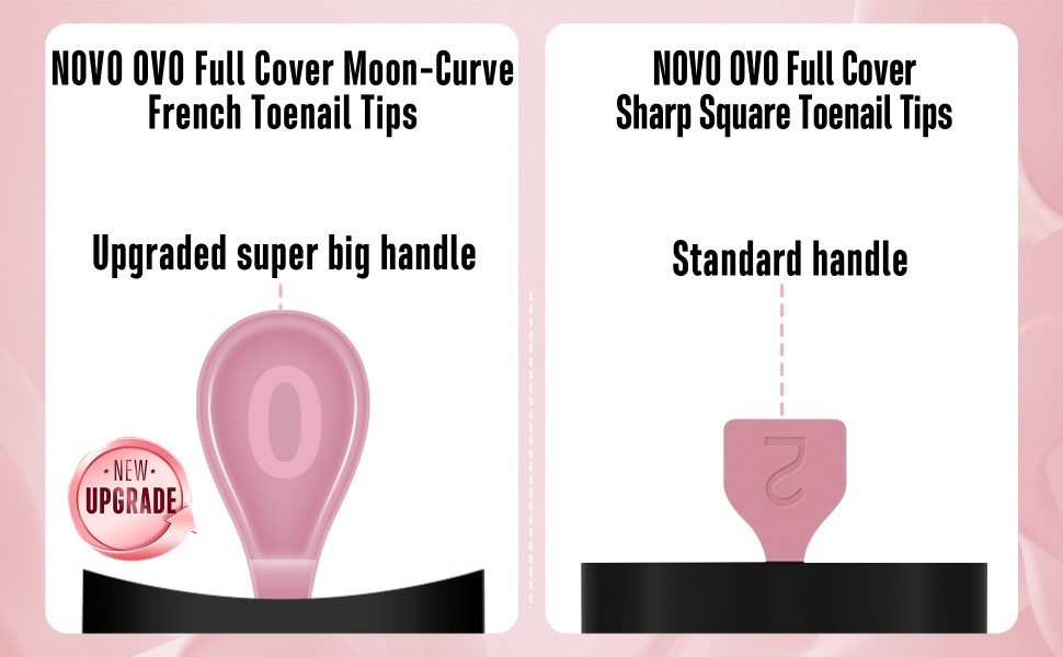 Full Coverage Moon-Curve French Toenail Tips