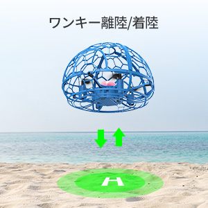 1つのキーが離陸して着陸します