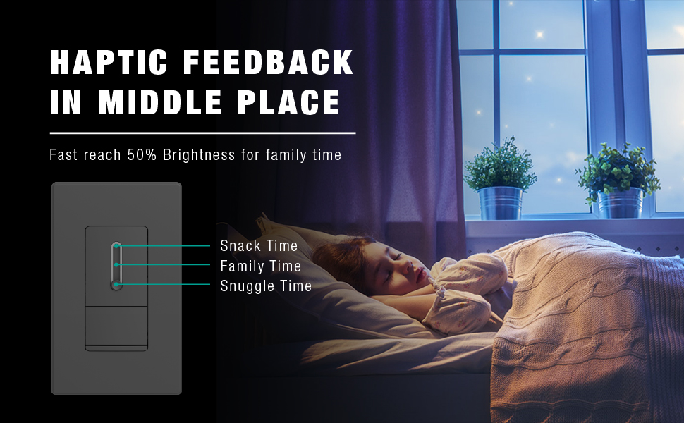 ELEGRP Slide Dimmer, Haptic Feedback in Middle Place