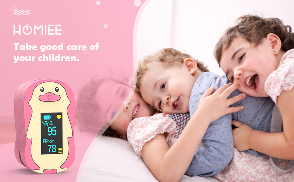 Child Pulse Oximeter, HOMIEE Fingertip Pulse Oximeter for Baby and Kids
