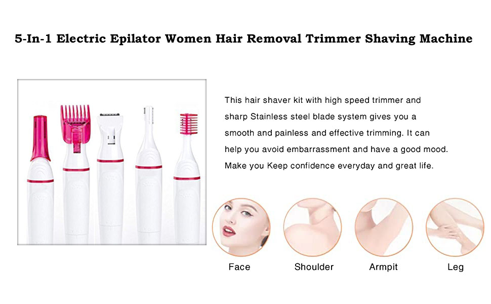 SWARG 5 in 1 Trimmer for Upper, Lip, Chin, Eyebrow, Bikini Trimmer for