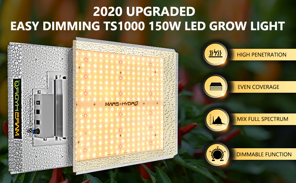 Cannabis Grow Supplies MARS HYDRO 2023 New TS1000W Led Grow Light 3x3ft Daisy Chain Dimmable