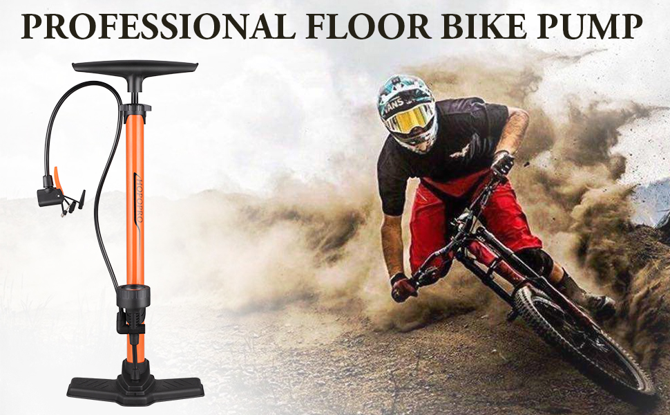 Bike Floor Pump with Gauge HOPOPRO High Pressure 160 PSI Presta