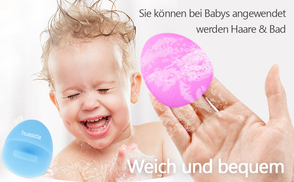 Gently massage the face blackheads remove exfoliating baby bath