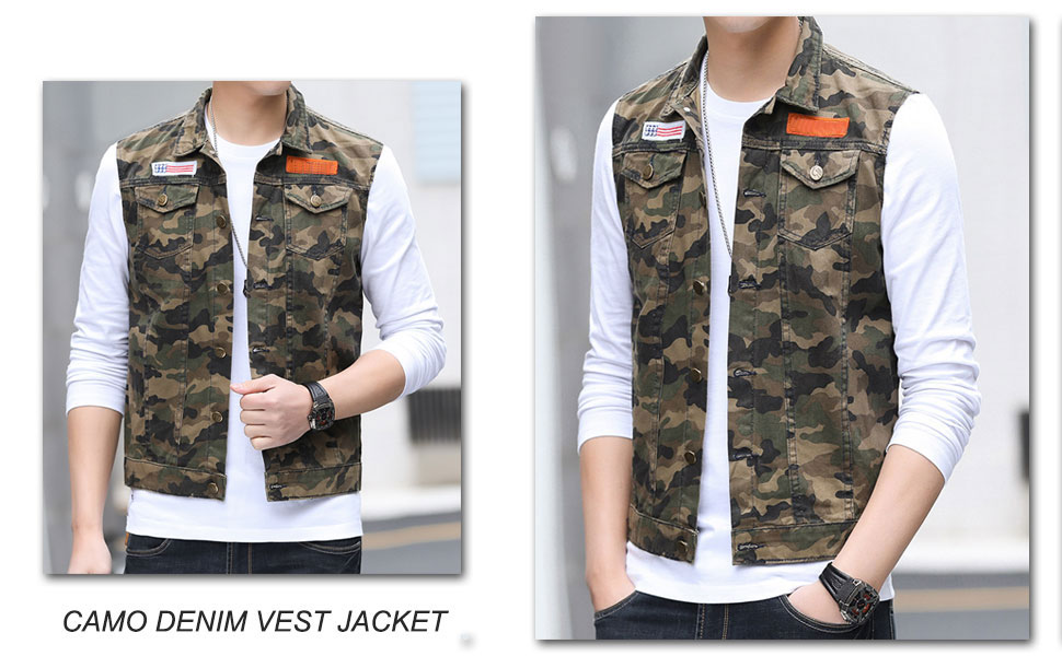 camo jean vest