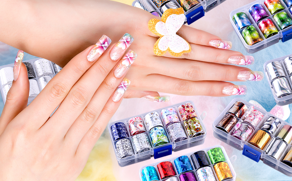 Come with 90 sheets nail foil transfer stickers in 90 kinds of different patterns to meet your need