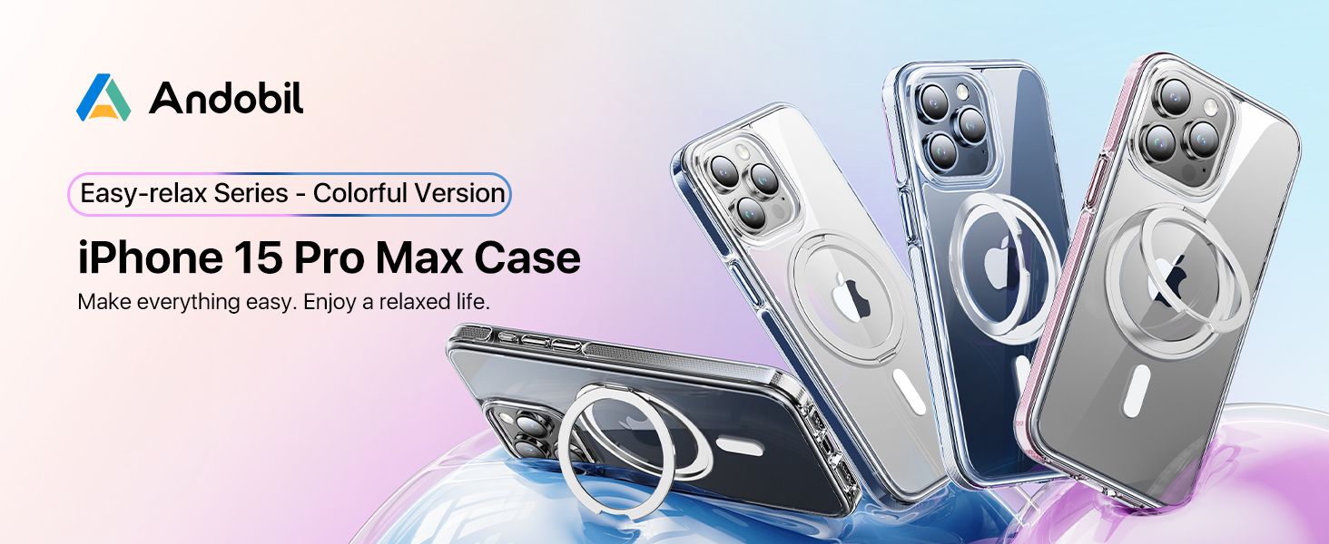 Amazon.com: andobil for iPhone 15 Pro Max Case Clear [360