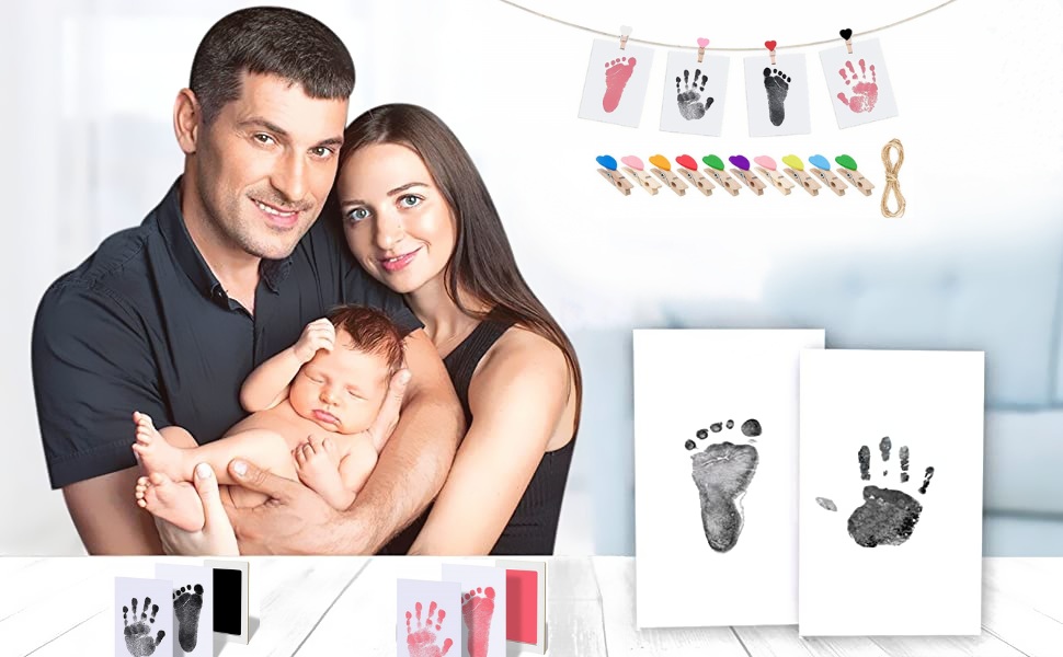 Fussabdruck Baby, Baby Abdruck set Baby Handabdrücke und Fußabdrücke ...