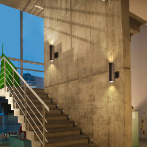 mirrea Modern Outdoor Porch Light Patio Light in 2 Lights Waterproof Wall Sconce 2 Pack