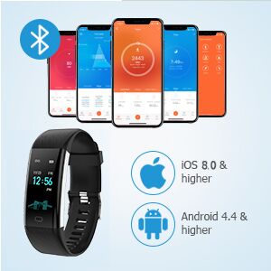 DELA DISCOUNT 9753bc87-263e-40b6-a0b5-4c98fadb3ede.__CR0,0,300,300_PT0_SX300_V1___ ANCwear Fitness Tracker Watch, F07 Activity Tracker Health Exercise Watch with Heart Rate Monitor Waterproof IP68 Smart Fitness Band with Sleep Monitor, Step Counter Pedometer Watch for Men Women Kids  