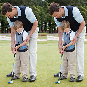 teach child golf