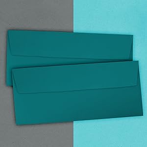 teal #10 business colored envelope