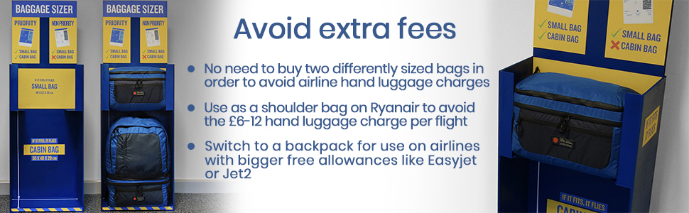 Cabin Max Universal Cabin Bag 2 In 1 Cabin Luggage 55x40x20 Or