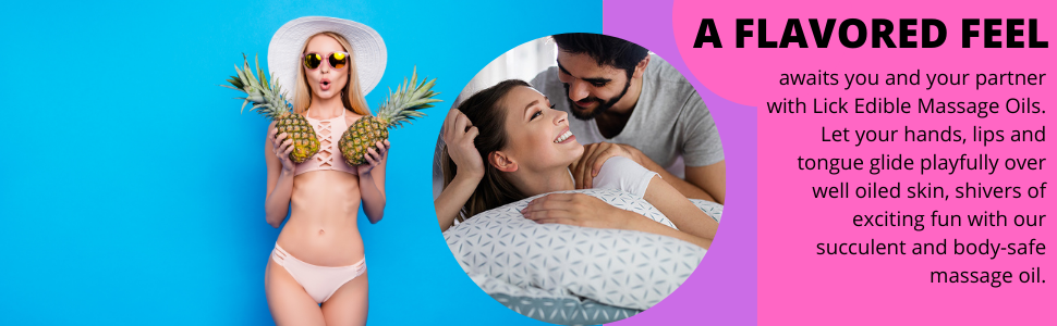 Pineapple Flavored massage oil is edible and long lasting body-safe massage oil nuru sensual