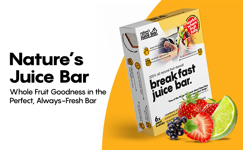 Breakfast Bars - Healthy Fruit Protein Snack Energy, Meal Replacement Gluten-Free, Vegan Low-Calorie
