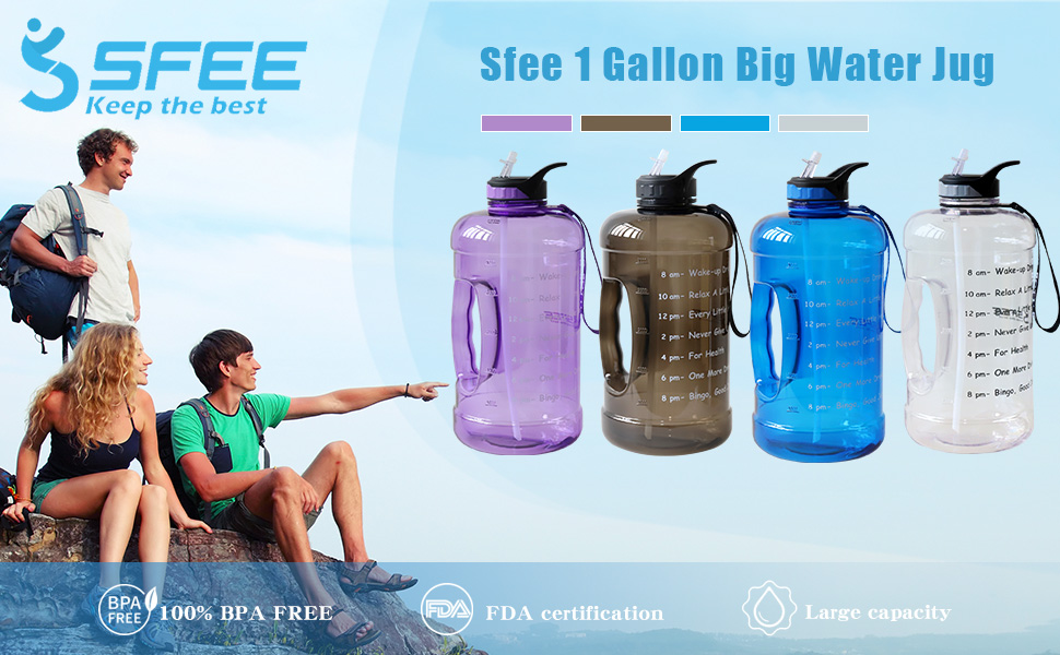 Sfee 1 Gallon Big Water Jug