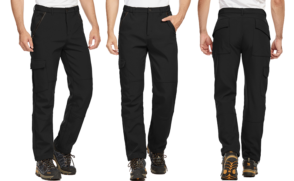 mens lined winter pants