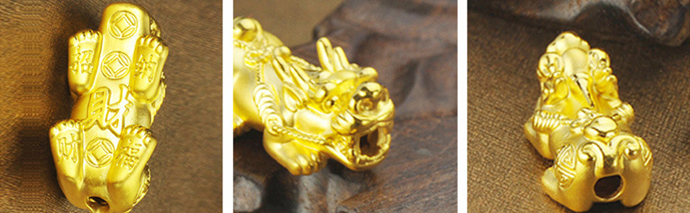 Gold plated pixiu pendant