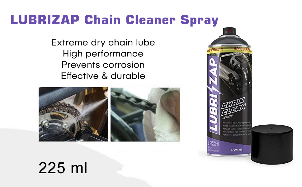 LUBRIZAP Chain Cleaner Spray For All Bikes