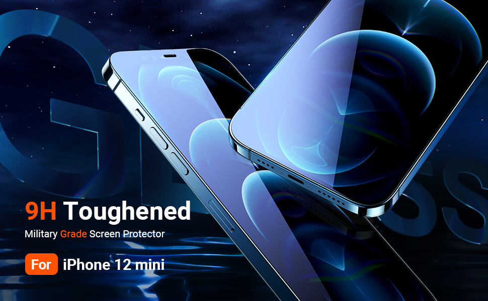 TORRAS iPhone 12 Mini Screen Protector, Military Grade Shatterproof