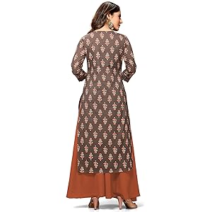 Rajnandini Women's Cotton Jaipuri Floral Printed Kurti (S To XXL-Size)