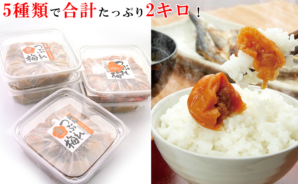紀州南高梅 訳あり はちみつ梅2kg 白干し梅2kg セット 紀州南高梅 完熟つぶれ梅 2kgセット - 1パック500g 4パック ワケ
