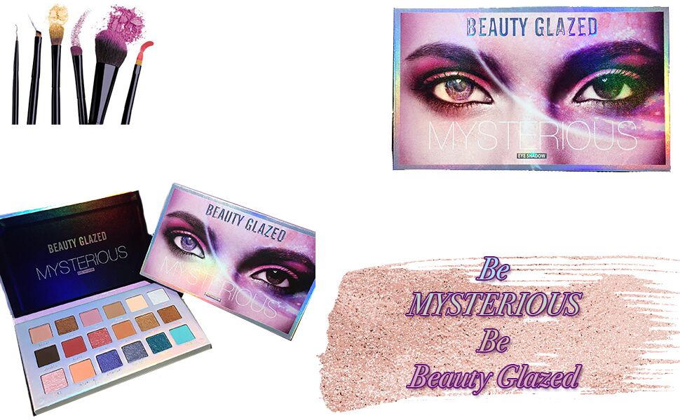 MYSTERIOUS Beauty Glazed Lidschatten-Palette mit 18 Lidschatten