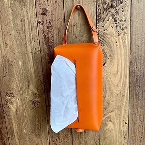 High design half size tissue case with hanging handle