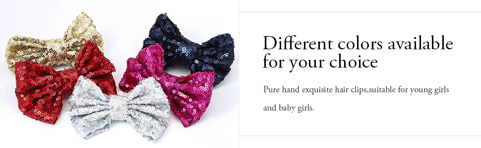 Unicra Large Hair Bow Clip Barrette Hair Pins Hair Accessories for Toddler Young Girl Gold 