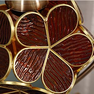 Bieye cherry blosom Tiffany style stained glass table lamp