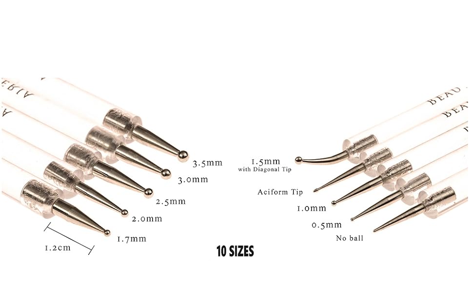 Beaute Galleria 5 pieces Dotting Tools with 10 different sizes