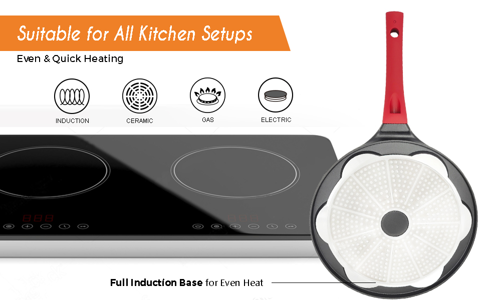 DAYOOH Pancake Pan Induction Hob, Animal Pancake Pan Nonstick Pancake