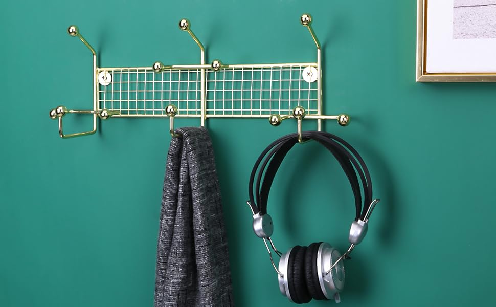 Simmer Stone Wall Coat Rack, Metal Coat Hook for Hat, Bag