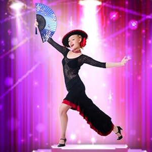 hand folding rave fan for women festival fan hot flash Dance Performance Decoration Wedding
