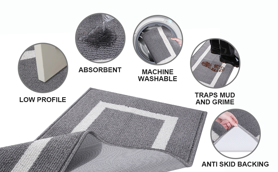 OLANLY Indoor Door Mat, 35x59, NonSlip Absorbent Resist