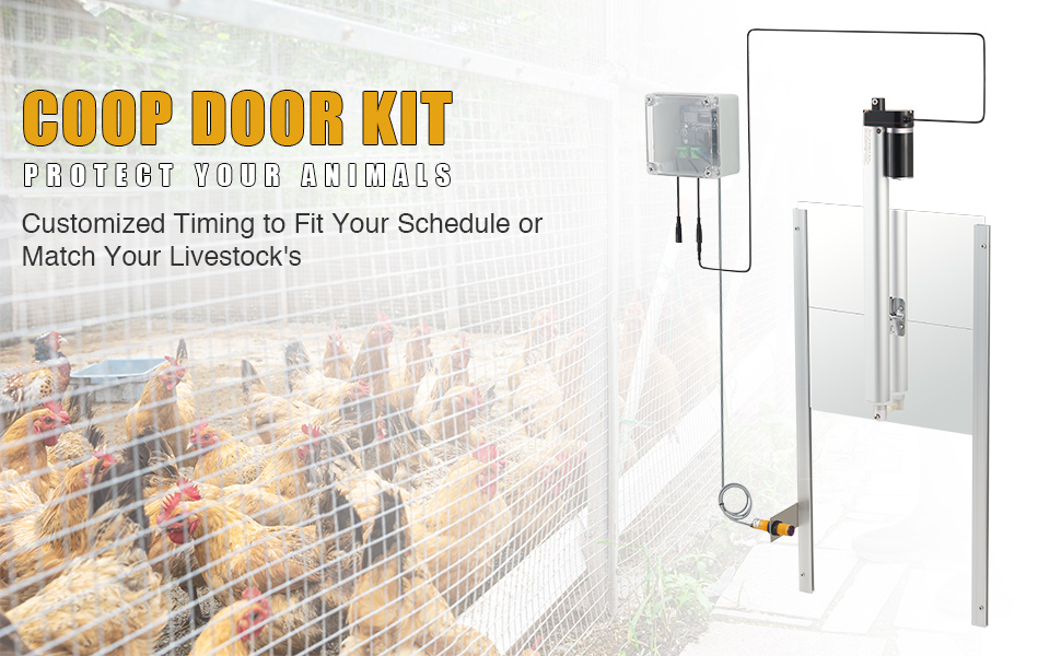 COZ Automatic Chicken Coop Door, Auto Chicken Door with