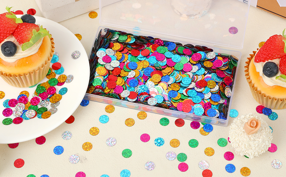 MARFOREVER Multicolor Sparkle Foil Confetti