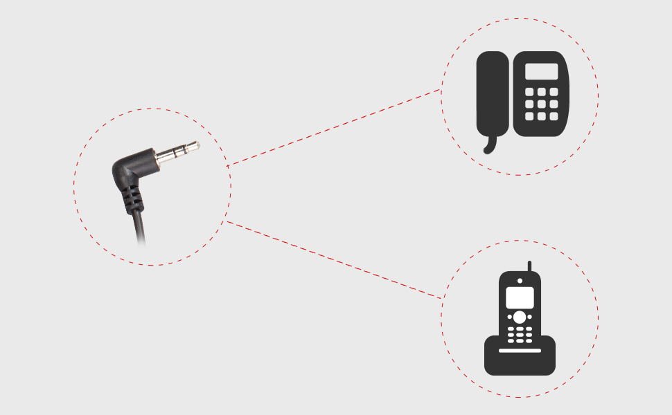 Beebang 2.5mm Panasonic Phone Headset with Microphone Noise Cancelling