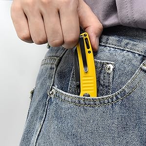 金　破片 約1cm Amazon.com: Kizer Knives 碎片,小口袋刀EDC 刀,黃色G-10 手柄