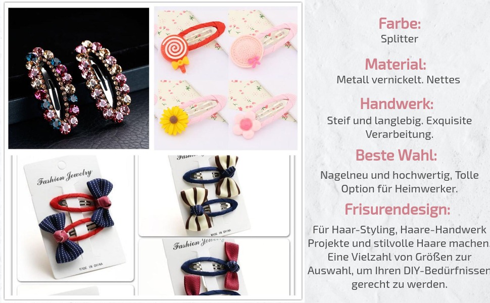 Haarspangen Haarclips Hair Clips Snap Snap Clip Haarspange Haarband Haarspangen Thick Hair Bow Flieg