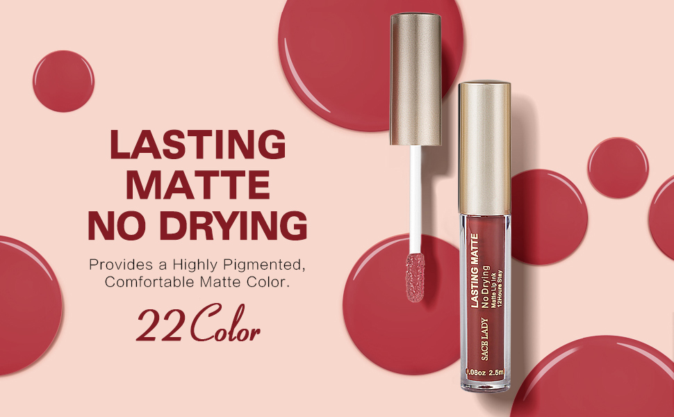 高級 Sace Lady ロング ラスティング マット リップ クリーム インク リキッド Cm 10 1 7 クリーミー ブラウン 2 5ml ハニー ステイン リップリスティック