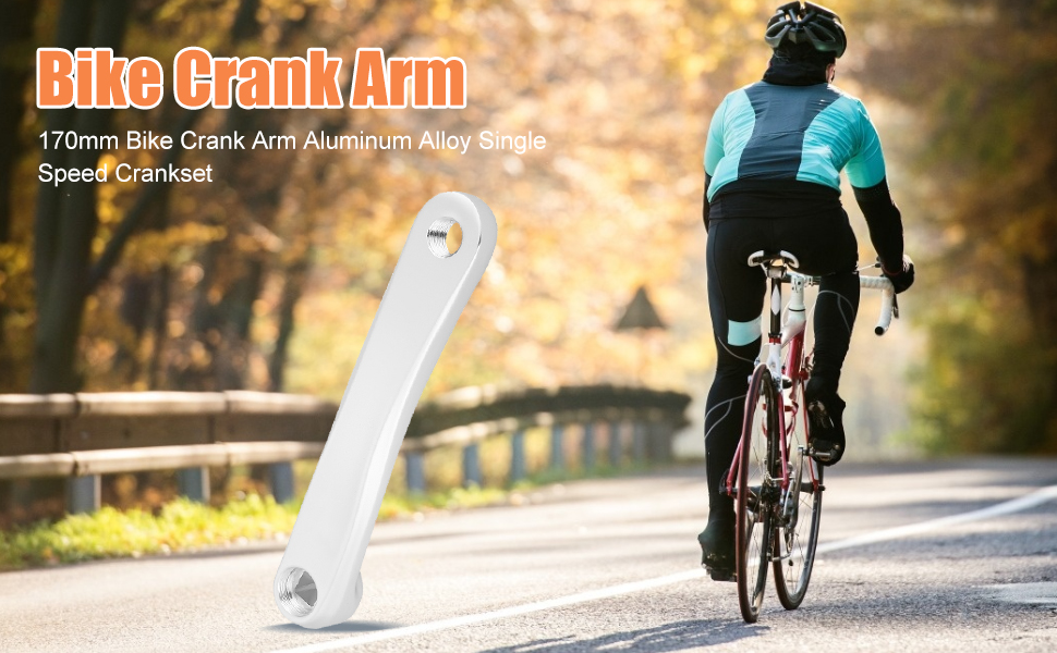 170mm Bike Crank Arm Aluminum Alloy Single Speed Crankset