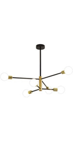 black and gold light fixture