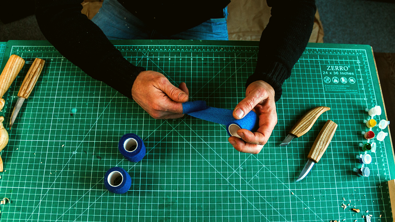 Cut Resistant Tape for Wood Carving - Safe & Secure -7