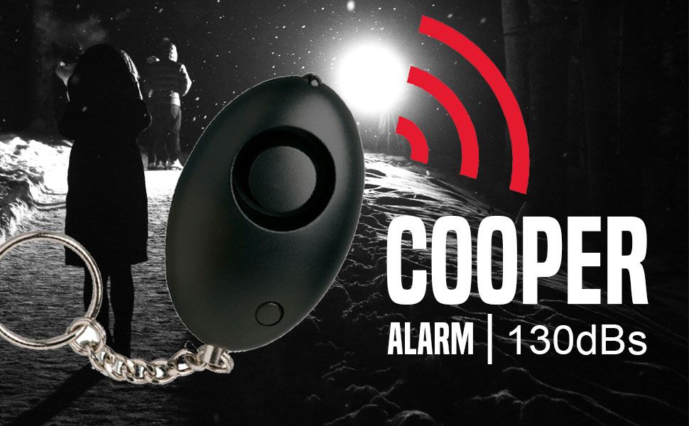 Personal Attack Alarm with TORCH Defender Cooper POLICE APPROVED