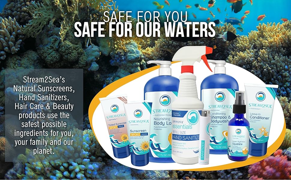 stream2sea nourishing body lotion after sun sunburn diving coral reef safe moisturizing lotion