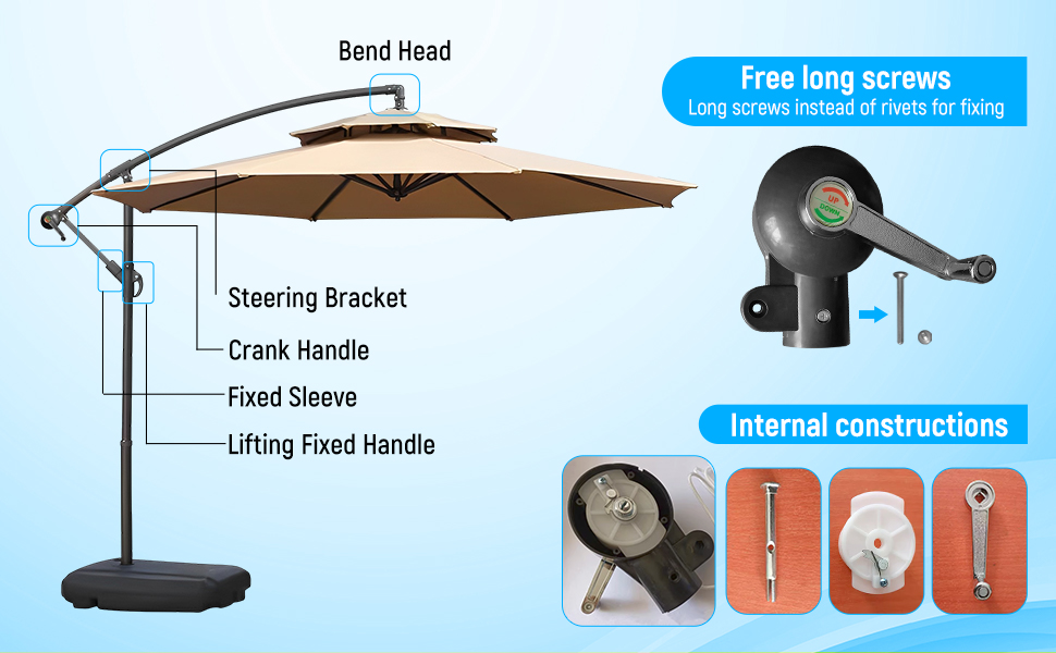 KLKCMS Patio Umbrella Accessories Outdoor Umbrella