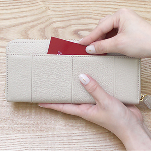 牛革レシートすっきり長財布