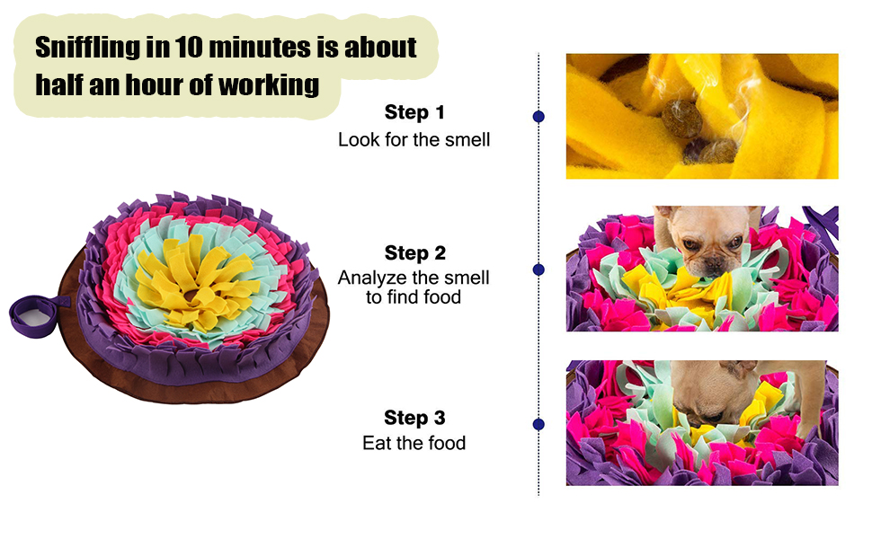 vocheer Dog Snuffle Mat for Small Large Dogs, Machine Washable Training