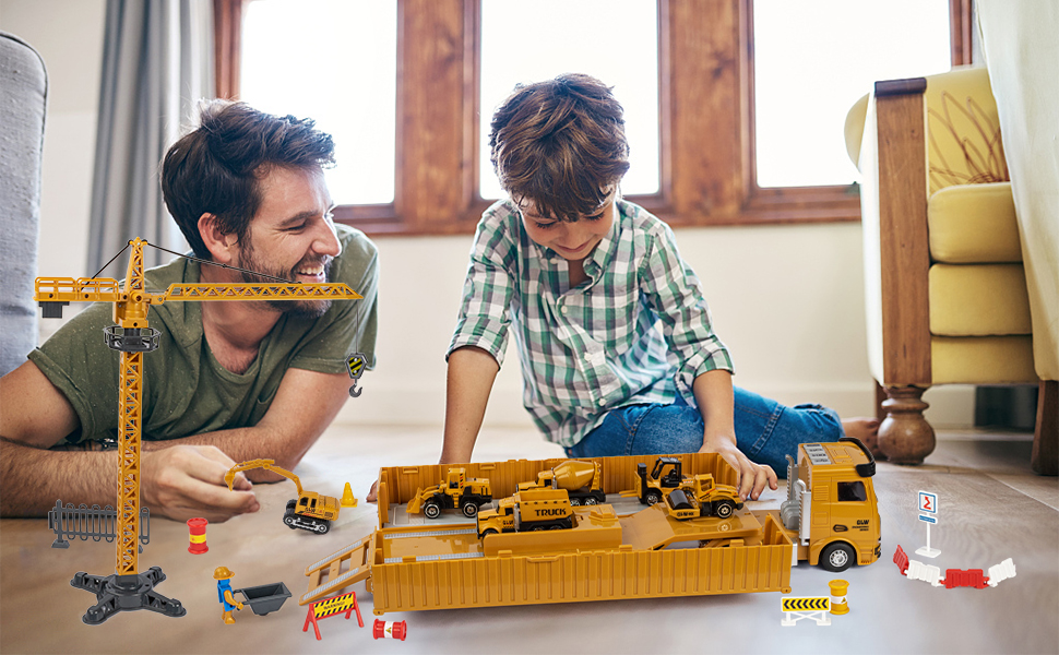 Construction Site Vehicles Toy Set